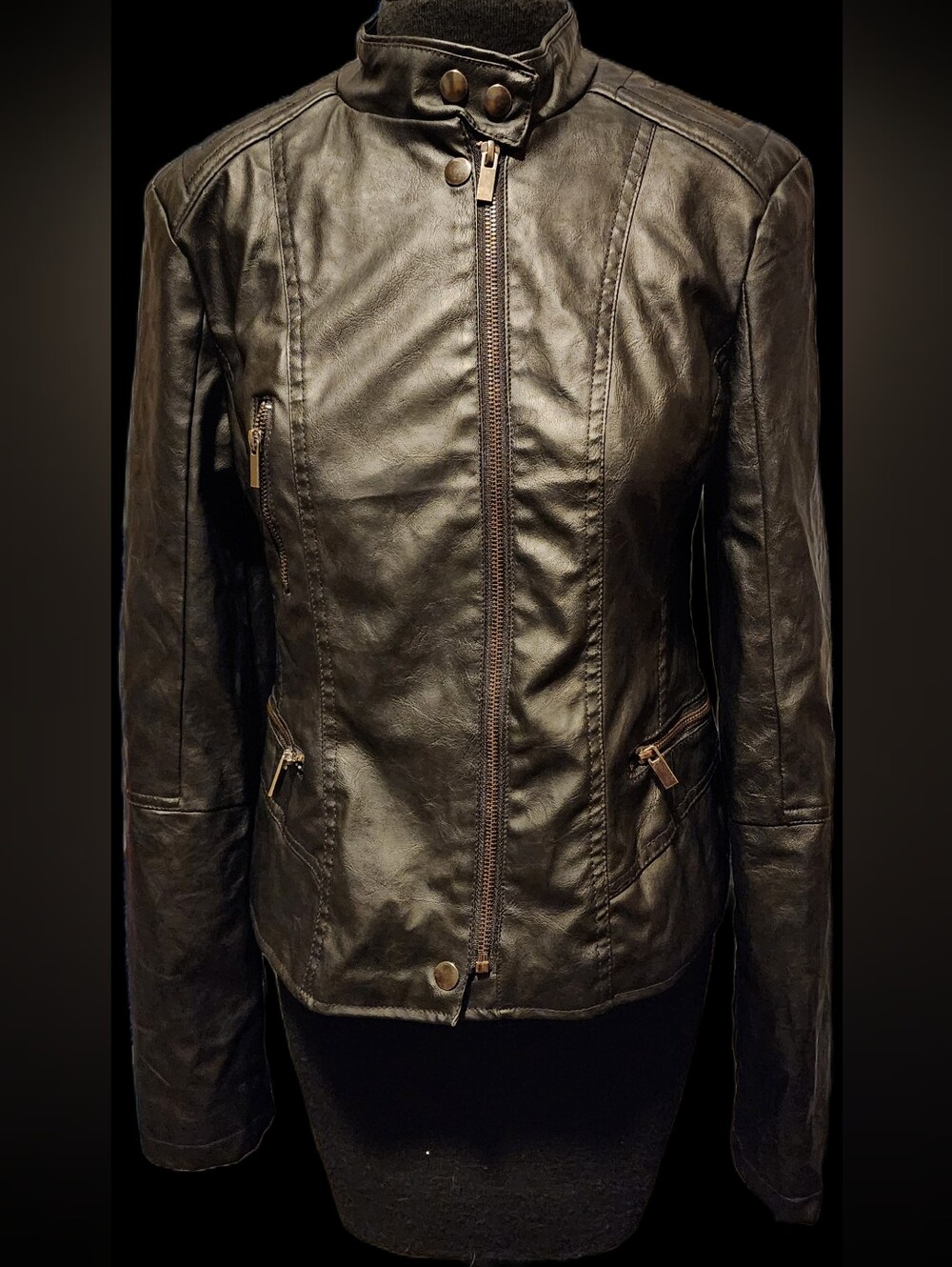 Women's Black Moto Jacket